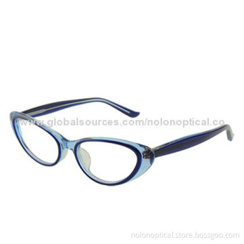 Fashion cat shape acetate retro eyeglass frames, logo can be printed